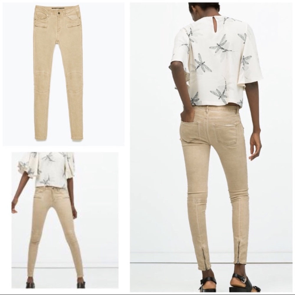 Zara beige/tan/cream jeans